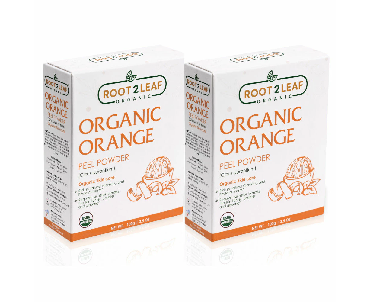 Organic Orange peel powder 100g by Root2Leaf Organic