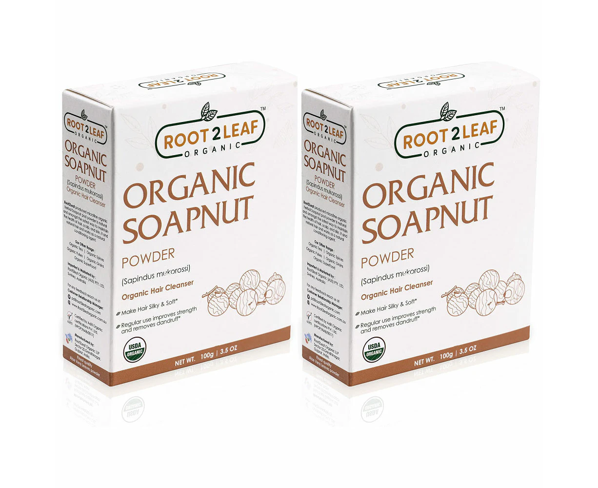 Organic Soapnut Powder | Saop berries (Packs Of 2) 100 Gms by Root2leaf Organic