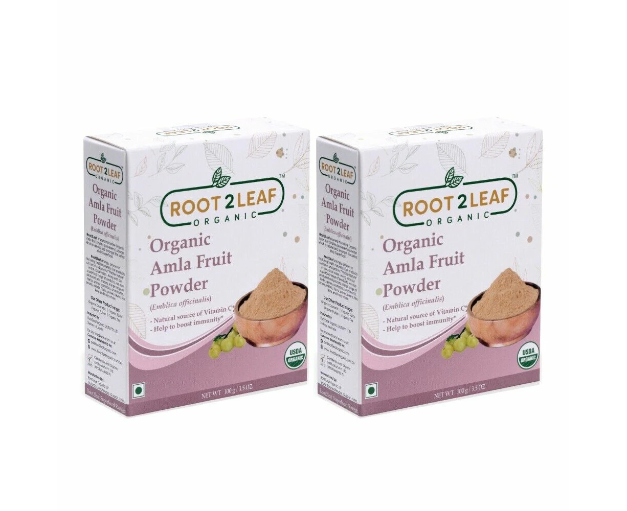 Organic Amla Fruit Powder 100 Gms Pack Of 2 by Root2leaf Organic