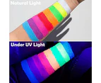 Neon Liquid Eyeliner 8 Colors UV Glow Matte Eyeliner Waterproof & Smudgeproof Fluorescent Body Face Paint Makeup for Daily Wear(Neon, 8PCS)
