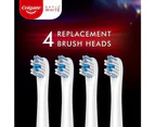 5 x Colgate Optic White Pro Series 4 Replacement Brush Heads fit any Colgate Pro Clinical Electric Toothbrush