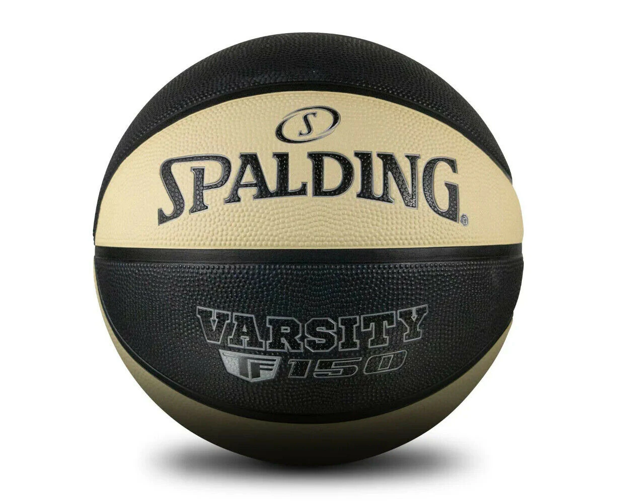 Spalding Varsity - Oatmeal & Black - TF-150 Ball Basketball Size 4 Outdoor