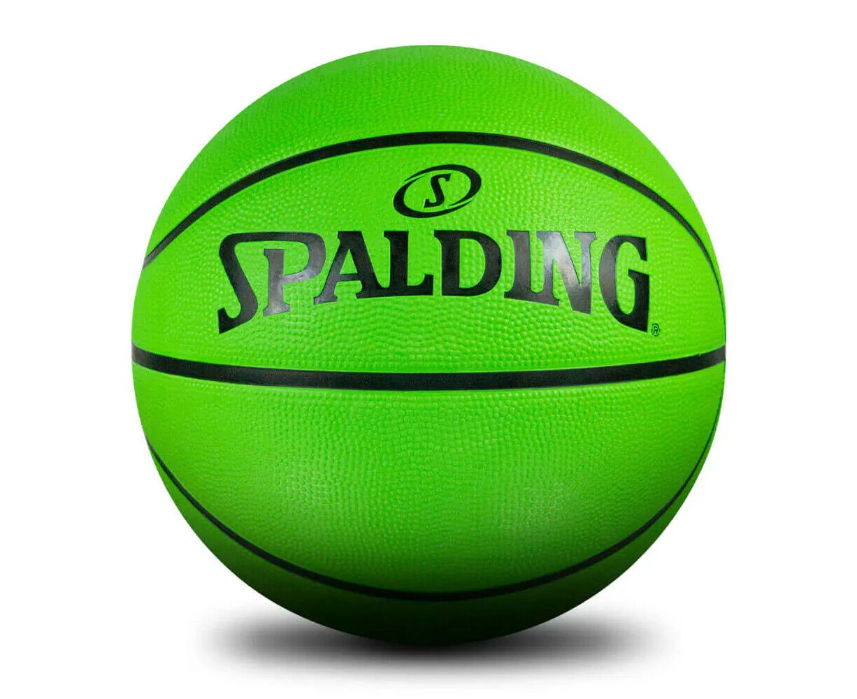 Spalding Fluro Green Outdoor Basketball In Size 7