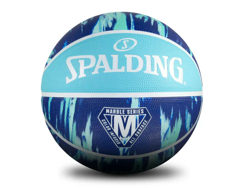 Spalding Marble Blue Outdoor Basketball In Size 6
