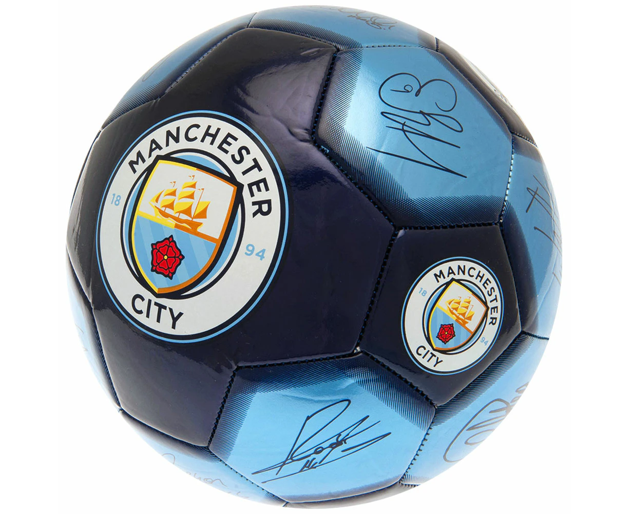 Manchester City FC Signature Football (Navy/Blue) - TA10981