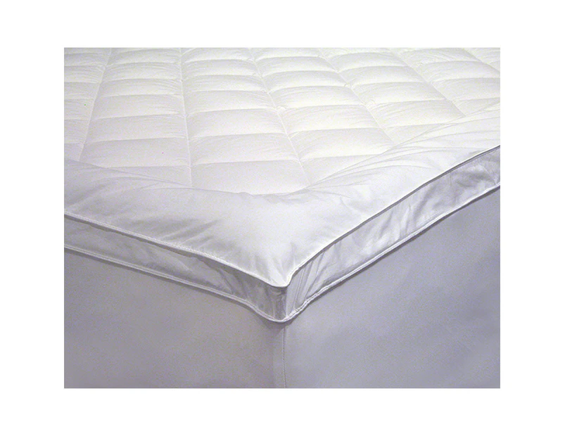 Jason Commercial Microloft Fitted Mattress Topper 400GSM - White