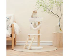 Petsbelle Devotion Solid Wood Sleeping/Scratcher Kitten Pet Lounge Cat Tree WHT