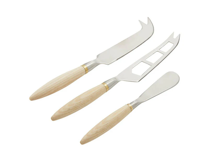 Stephanie Alexander Harvest 3pc Cheese Knife Set Stainless Steel Knives/Spreader