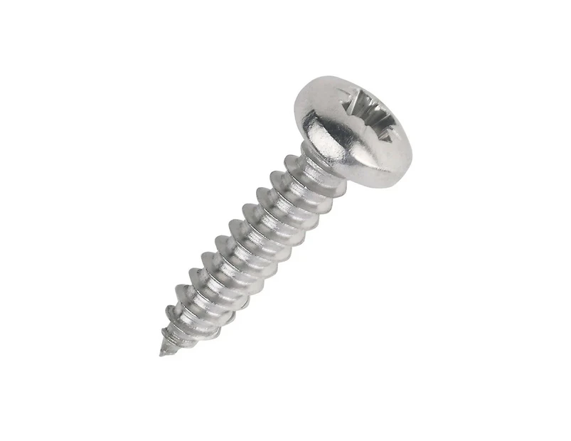 Securpak Zinc Plated Pozi, Pan Self Tapping Screws (Pack of 35) (Silver) - ST9078