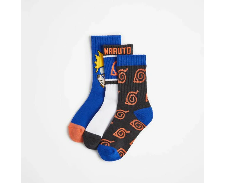 Naruto Crew Socks - 3 Pack - Multi