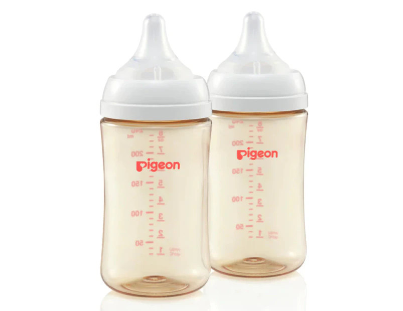 2pc Pigeon Softouch lll Drinking/Feeding Bottle PPSU Anti-Colic 240ml Baby 3m+