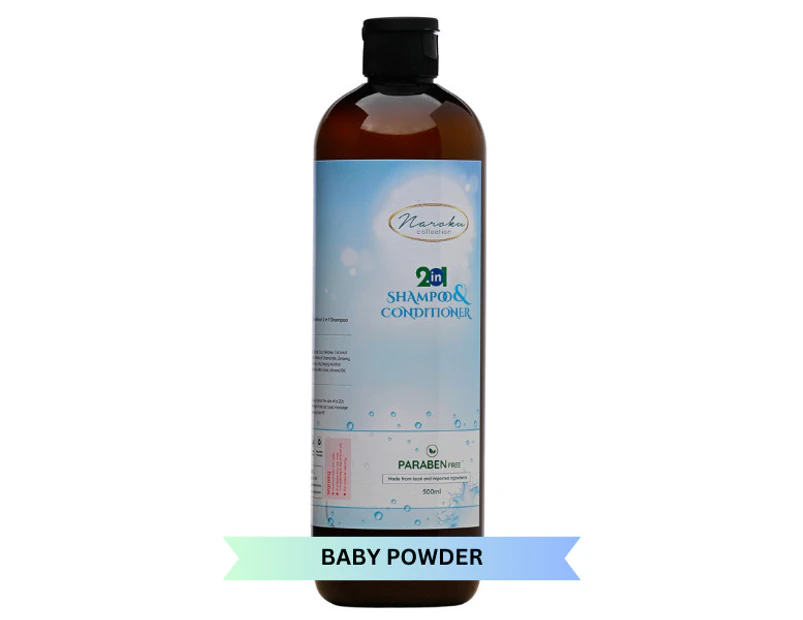 2 in 1 Shampoo & Conditioner 500ml - Baby Powder
