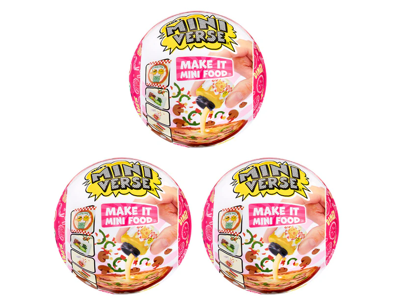 Miniverse Make It Mini Diner Collectibles 3-Pack