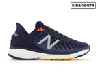 New Balance Youth Fresh Foam 860v11 Running Shoes - Spring Tide/Eclipse/Vibrant Orange