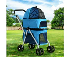 i.Pet Pet Stroller Dog Pram Large Cat Carrier Travel Pushchair Foldable 4 Wheels