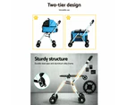 i.Pet Pet Stroller Dog Pram Large Cat Carrier Travel Pushchair Foldable 4 Wheels