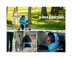 i.Pet Pet Stroller Dog Pram Large Cat Carrier Travel Pushchair Foldable 4 Wheels