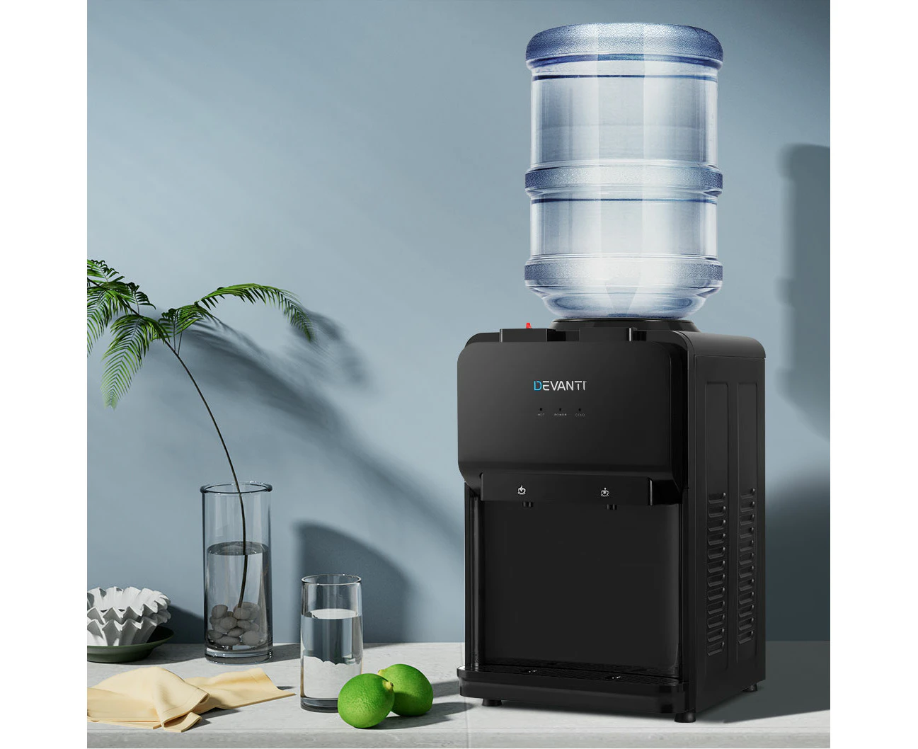 Devanti Water Cooler Dispenser Bench Top Black