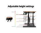 Artiss Standing Desk Riser Height Adjustable Rustic Brown 80CM