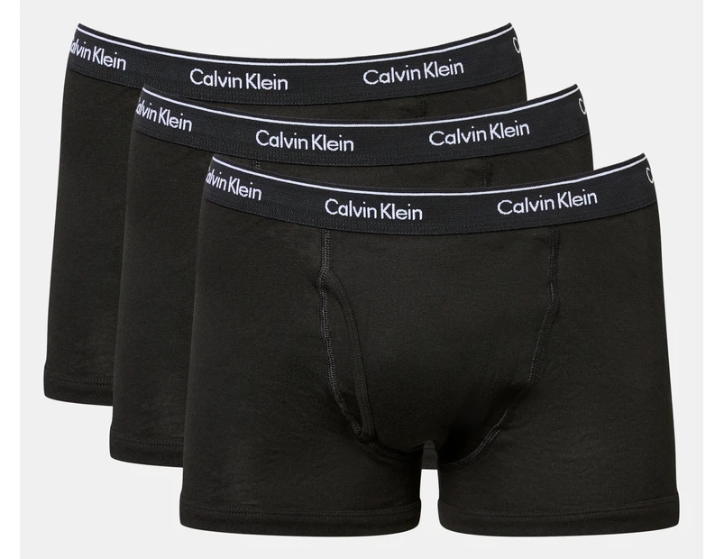 Calvin Klein Men's Classic Cotton Trunks 3-Pack - Black