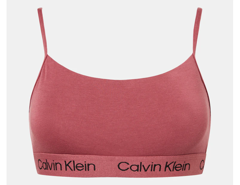 Calvin Klein Women's Cotton Stretch Lightly Lined Bralette - Raspberry Blush
