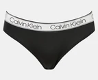Calvin Klein Women's Chromatic Bikini Briefs 3-Pack - Black/Red Carpet/Chalk Stripe Grey