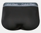 Calvin Klein Men's Microfibre Hip Briefs 3-Pack - Black/Scooter/Turbulence
