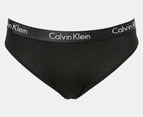 Calvin Klein Women's Motive Cotton Bikini Briefs 3-Pack - Black/Grey Heather/Nymph's Thigh