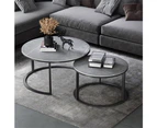 UNHO Set of 2 Nesting Tables Nest Coffee Tables Sofa End Side Tables