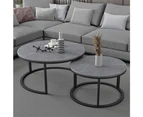 UNHO Set of 2 Nesting Tables Nest Coffee Tables Sofa End Side Tables