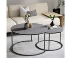 UNHO Set of 2 Nesting Tables Nest Coffee Tables Sofa End Side Tables