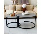 UNHO Set of 2 Nesting Tables Nest Coffee Tables Sofa End Side Tables