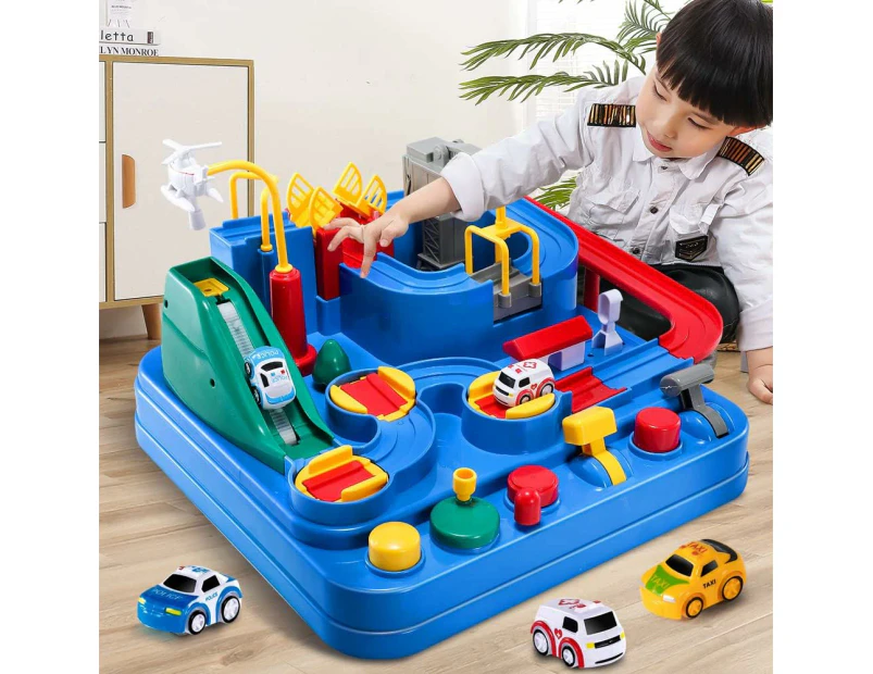 Kids Toys for 3 4 5 6 7 8 Year Old Boys Girls Race Track Car Adventure Toys for Boys Age 3, City Rescue Car Toys for Toddlers 2-4 Years