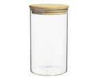 3pc Ecology Pantry Round Canisters Glass Food Containers/Storage w/ Bamboo Lid