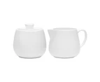 3pc Ecology Canvas Sugar & Creamer Set Tableware Jug Container Pot w/ Lid White