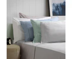 Bianca Fletcher 170gsm Cotton Twill Flannelette Sheet/Pillowcase Sage Single Bed