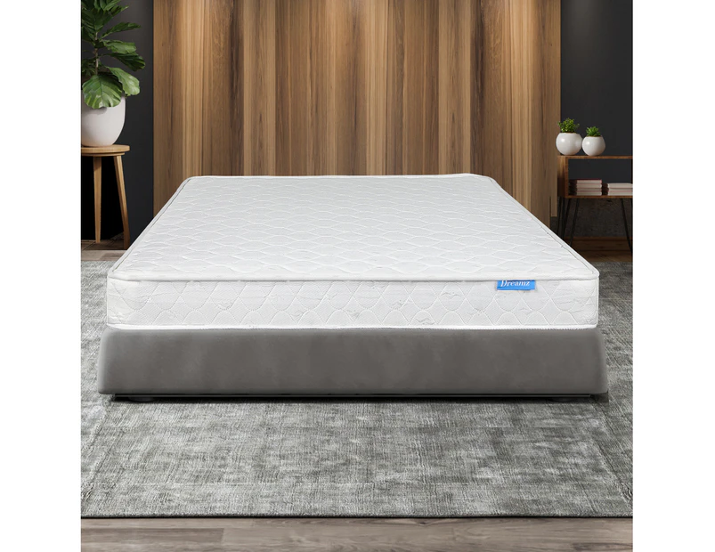 Dreamz Mattress Spring Coil Bonnell Bed Sleep Foam Medium Firm Double 13CM - White