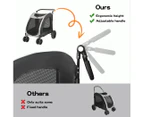 Pawz Pet Dog Stroller Pram Carrier Cat Travel Foldable 4 Wheels 50kg Capacity