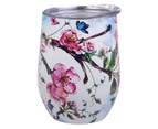 Oasis 330ml Stainless Steel Double Wall Insulated Wine Tumbler Spring Blossom