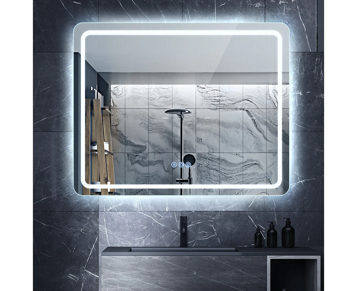 Simplus LED Wall Mirror Bathroom Makeup Mirrors  Vanity Mirrors Smart Anti-Fog 100x80CM