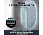 Simplus LED Wall Mirror Bathroom Oval Vanity Mirrors Light Dimmable Anti-Fog Makeup Mirror