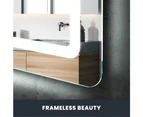 Simplus 100x80cm LED Bathroom Mirror Front Light Vanity Mirrors Wall Anti-Fog Makeup Mirror