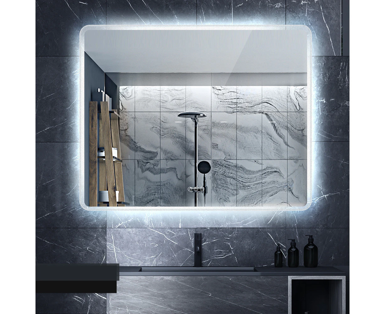 Simplus LED Wall Mirror Rectangle Bathroom Makeup Mirrors Vanity Mirrors Smart Anti-Fog 100x80CM