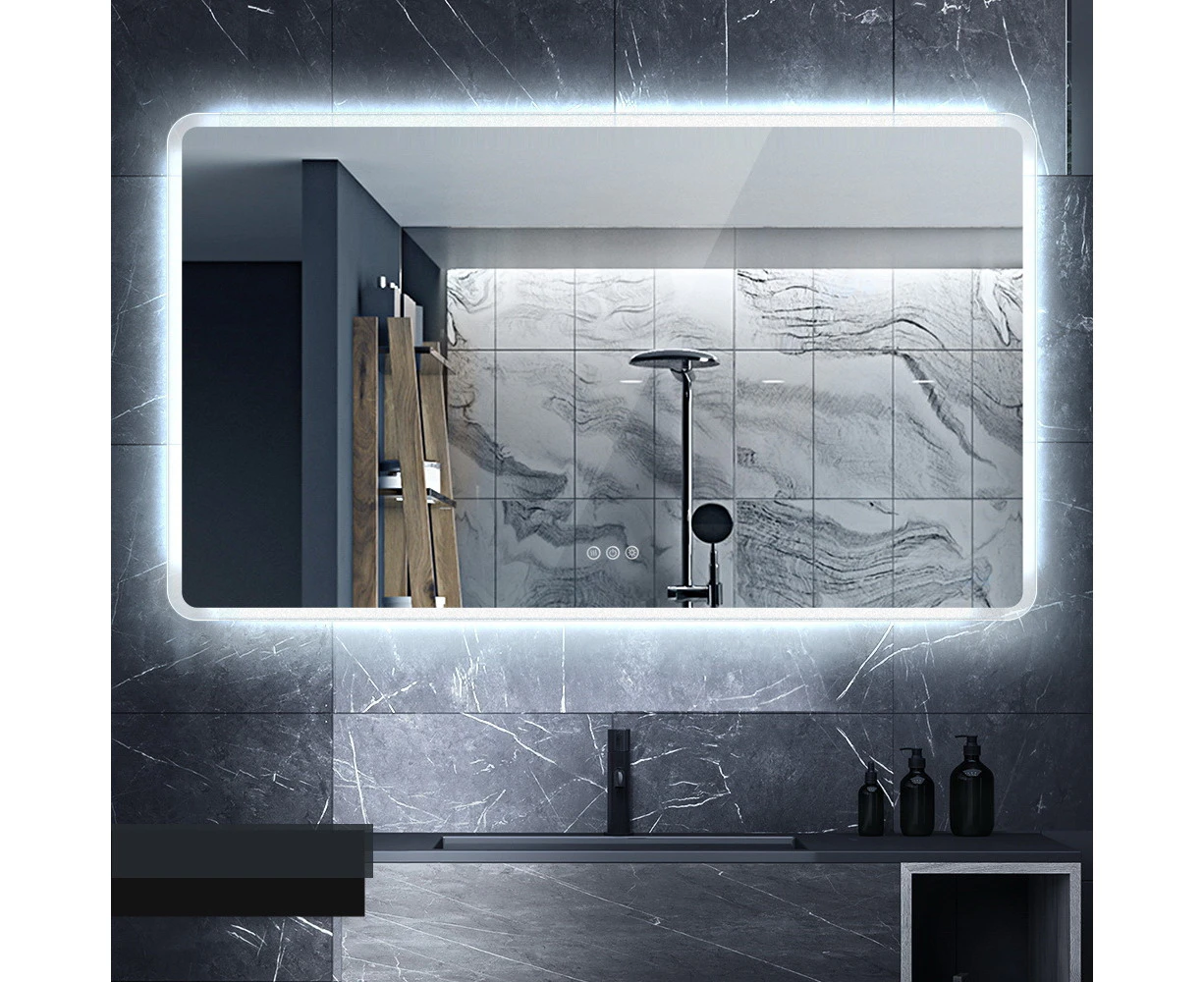 Simplus LED Wall Mirror Rectangle Bathroom Makeup Mirrors Vanity Mirrors Smart Anti-Fog 120x70CM