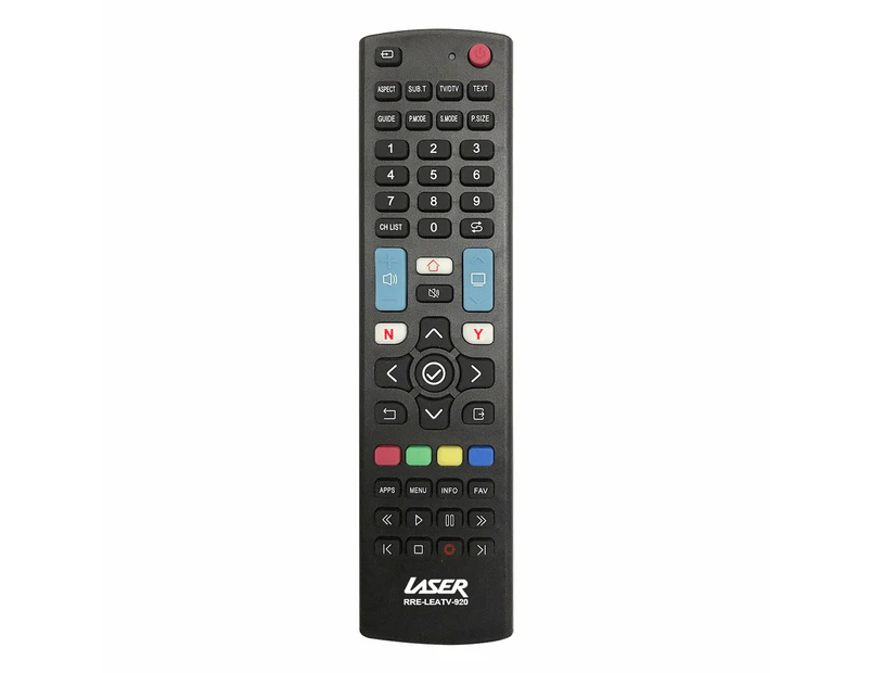 Laser Universal TV Remote Control - Pre-Coded for Samsung, Sony, LG, Panasonic, Philips - Easy Pairi