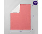 Luxe Sherpa Baby Blanket 75x100cm - Pink