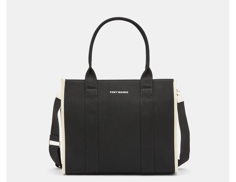 Tony Bianco Lana Oversized Tote Bag - Black/Beige