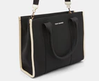 Tony Bianco Lana Oversized Tote Bag - Black/Beige