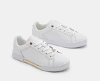 Tommy Hilfiger Women's Court Sneakers - White/Gold