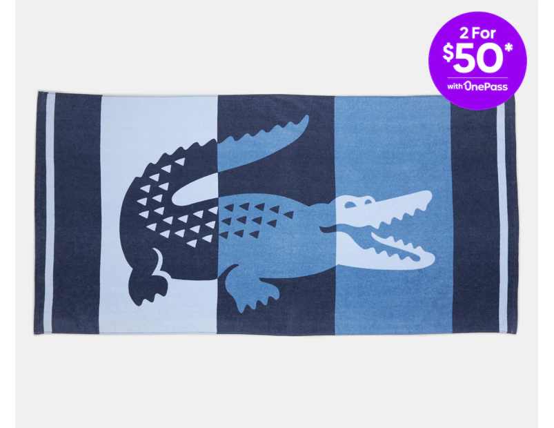 Lacoste Duke Beach Towel - Blue